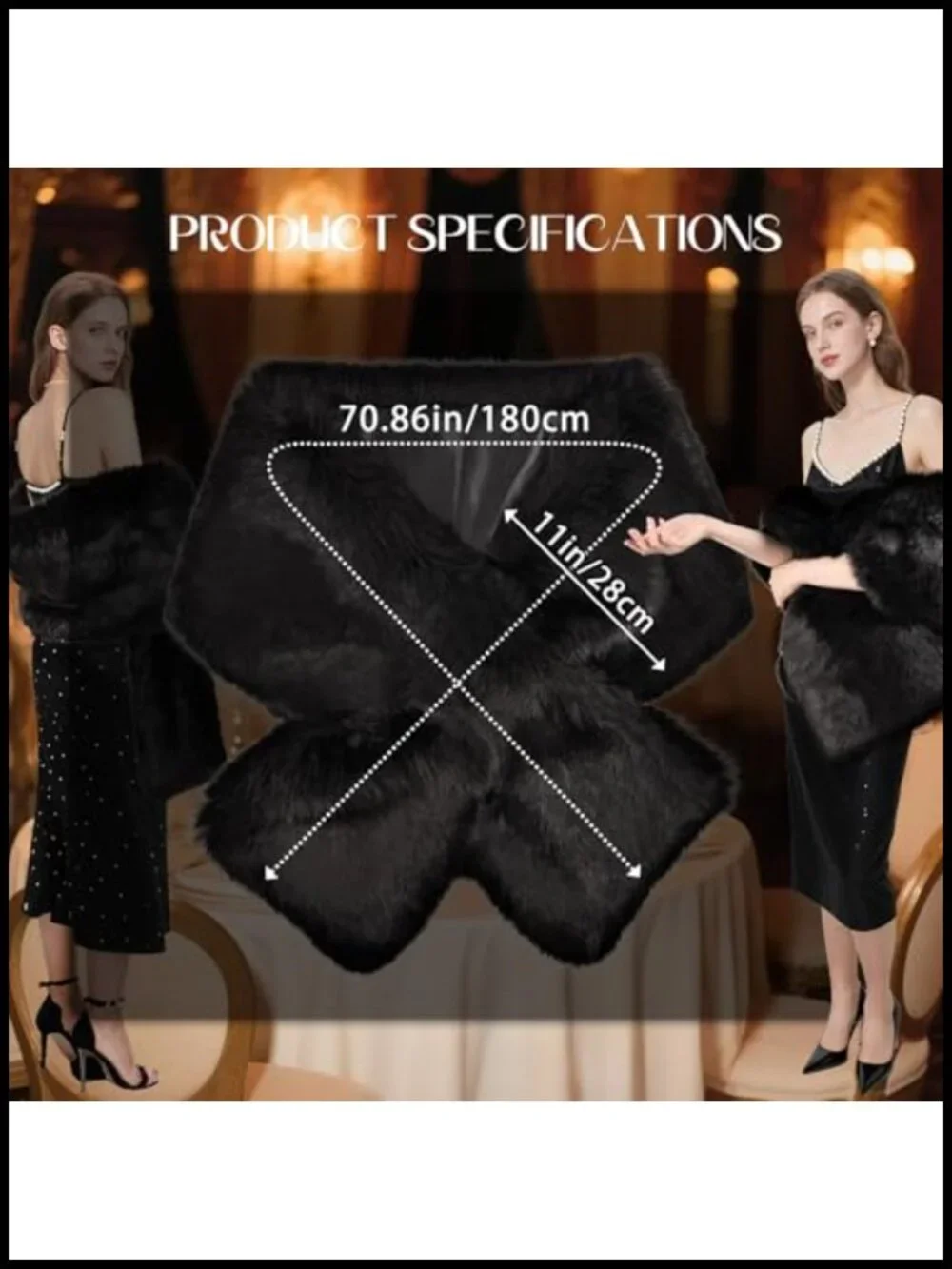 Faux Fur Shawl Wraps Winter Scarf Bridal Wedding Party Warm